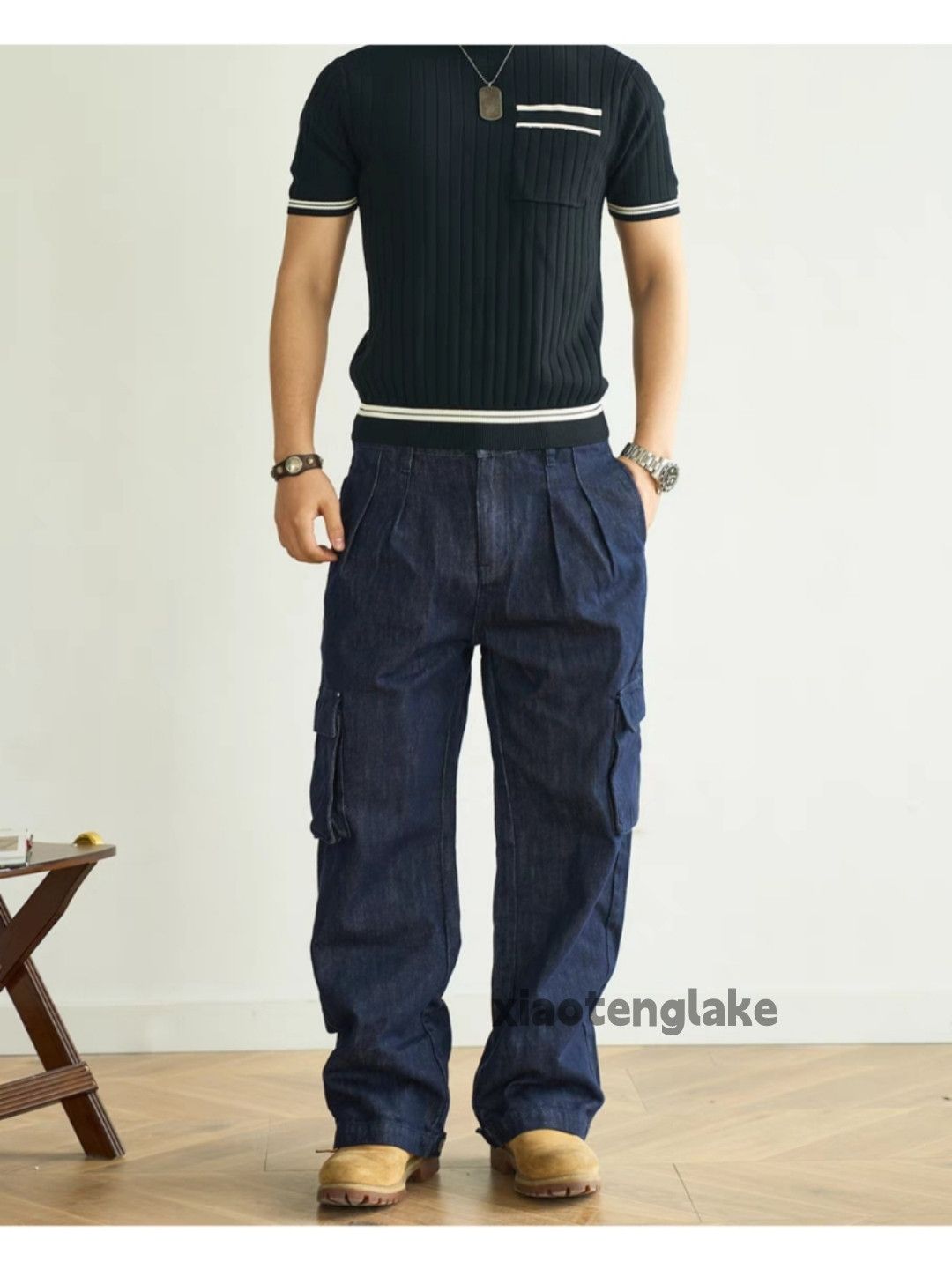 Designer × Jean × Vintage utility skate hiphop loose baggy military cargo jeans Size US 32 / EU 48 - 1 Thumbnail