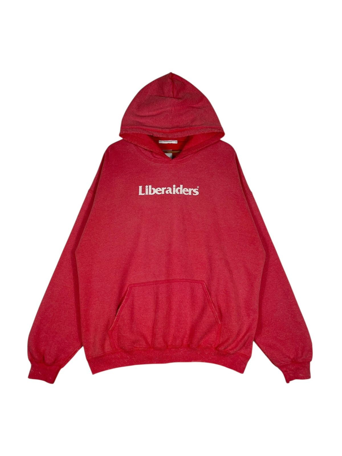 Liberaiders Liberaiders Red Distress Logo Hoodie XL Size US XL / EU 56 / 4 - 2 Thumbnail