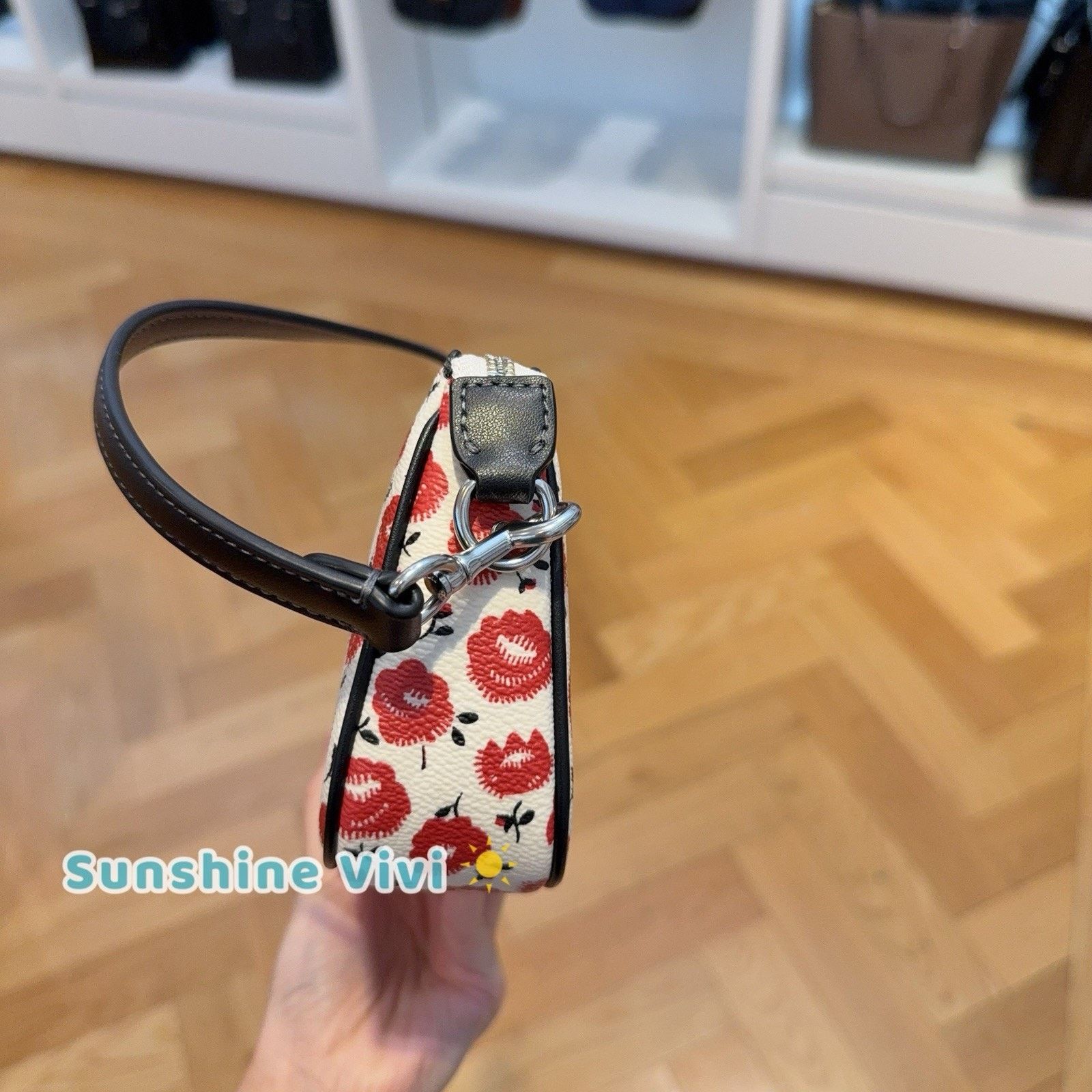 Coach NWT Coach Nolita 19 With Floral CBM74 Silver/Chalk/Black Size ONE SIZE - 3 Thumbnail