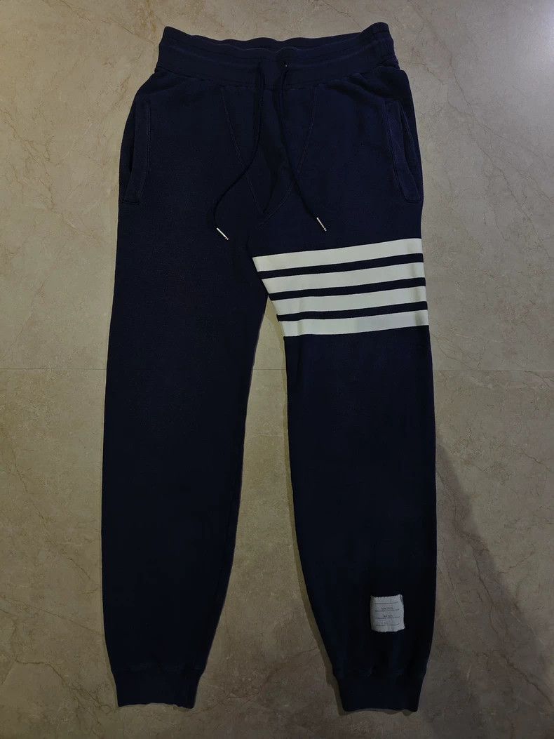 Thom Browne Thom Browne Dark blue sweatpants Size US 39 - 1 Thumbnail