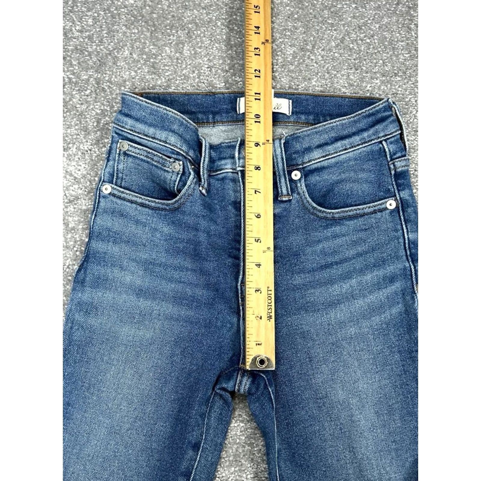Madewell Madewell Jeans Womens 24 Blue Cali Demi Boot Women Logo Frayed Hem Fleetwood Wash 24x27 Size 42" / US 20 - 5 Thumbnail
