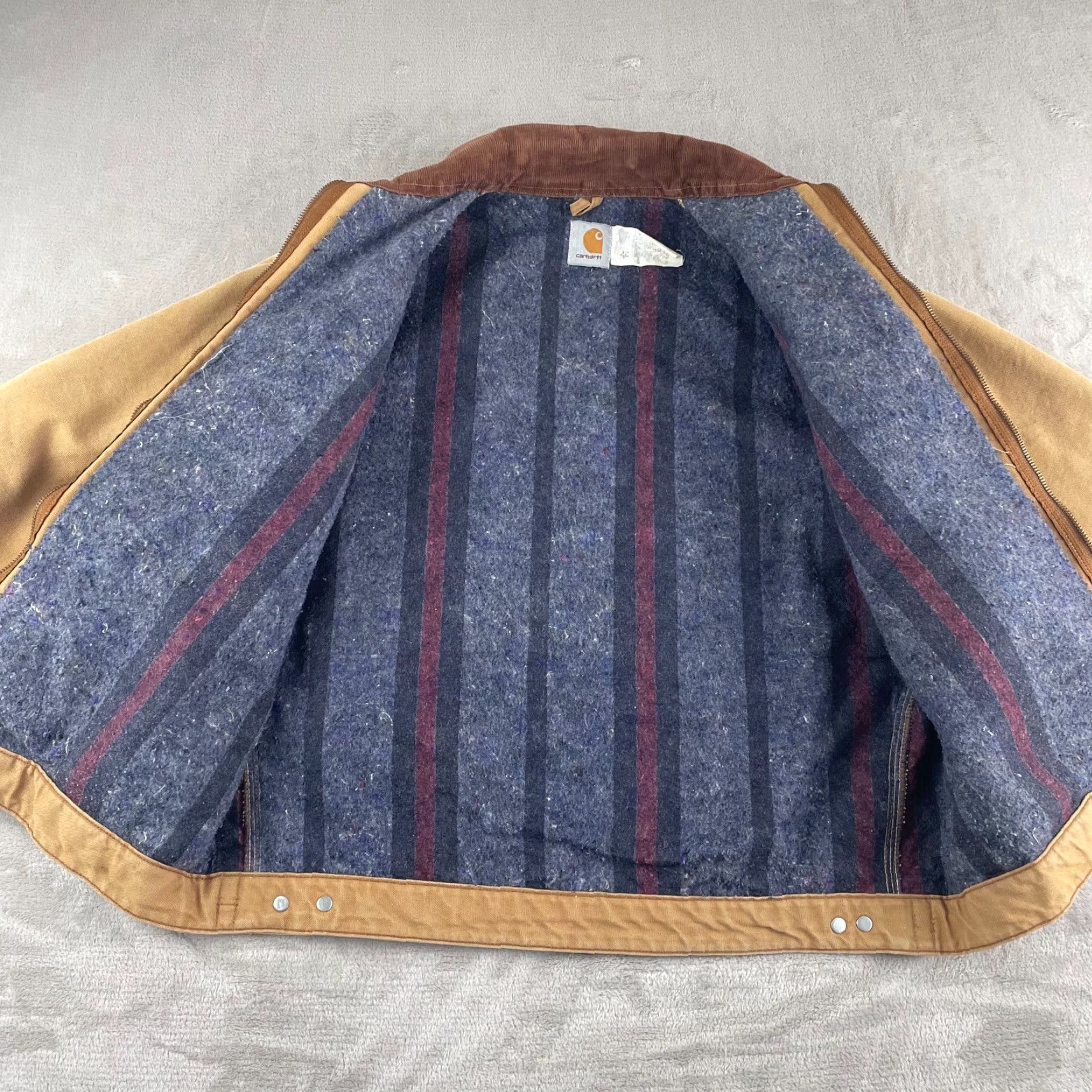 Carhartt VINTAGE Carhartt Detroit Jacket 46 Tan Beige Cotton Canvas Bomber Jacket Mens 90s Outdoor USA Bedouin? Size US S / EU 44-46 / 1 - 5 Thumbnail