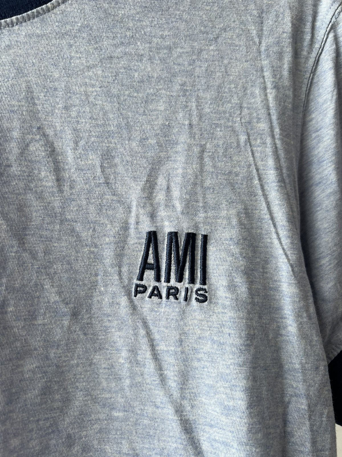 AMI AMI PARIS BY ALEXANDRE MATTIUSSI MENS SOLID BLUE T SHIRT Size US S / EU 44-46 / 1 - 5 Thumbnail