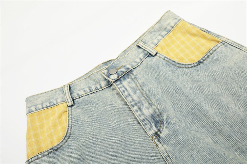 Vintage Men's vintage washed distressed patchwork scimitar jeans Size US 32 / EU 48 - 3 Thumbnail