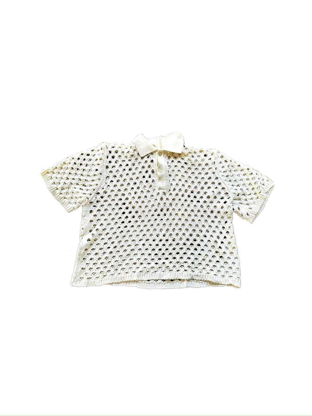 Stussy Stussy Big Mesh Polo Sweater 'Ivory' | Grailed