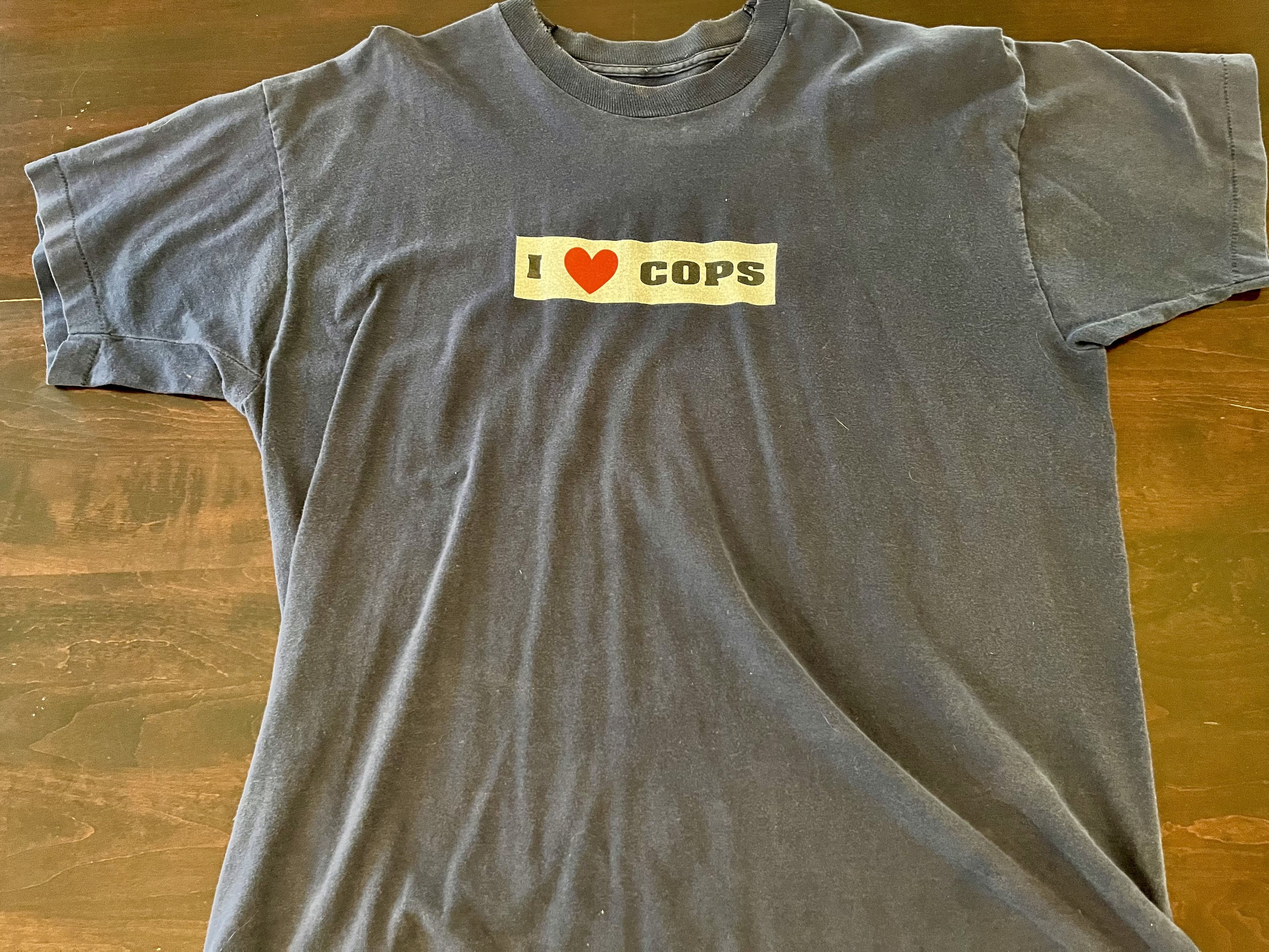 Rare × Vintage Vintage 90s I heart cops blockhead