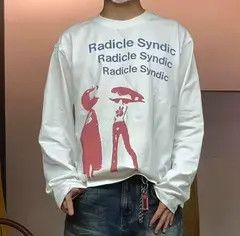 Other White deer pattern loose retro long sleeve tee Size US L / EU 52-54 / 3 - 7 Thumbnail