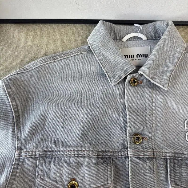 Miu Miu Miu Miu Spring Autumn Gray Denim Cropped Cardigan . Size M / US 6-8 / IT 42-44 - 8 Thumbnail