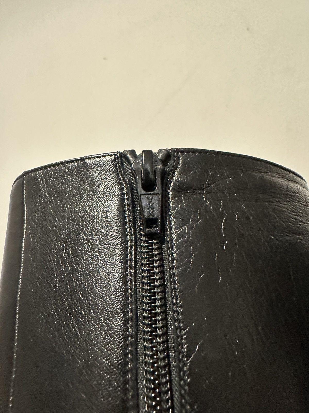 Anthony Vaccarello [43] FW23 70mm Otto Zip up high leather boots Size US 10 / EU 43 - 12 Thumbnail