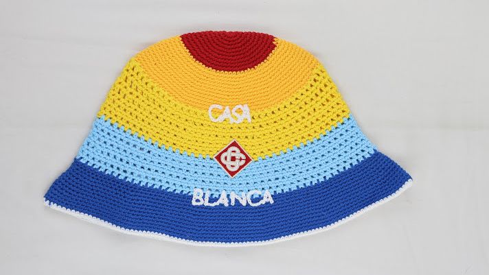 Casablanca o1rshd1 Q: 2 / Size: S/M / Knit Striped Crochet Hat Rainbow Size ONE SIZE - 6 Thumbnail