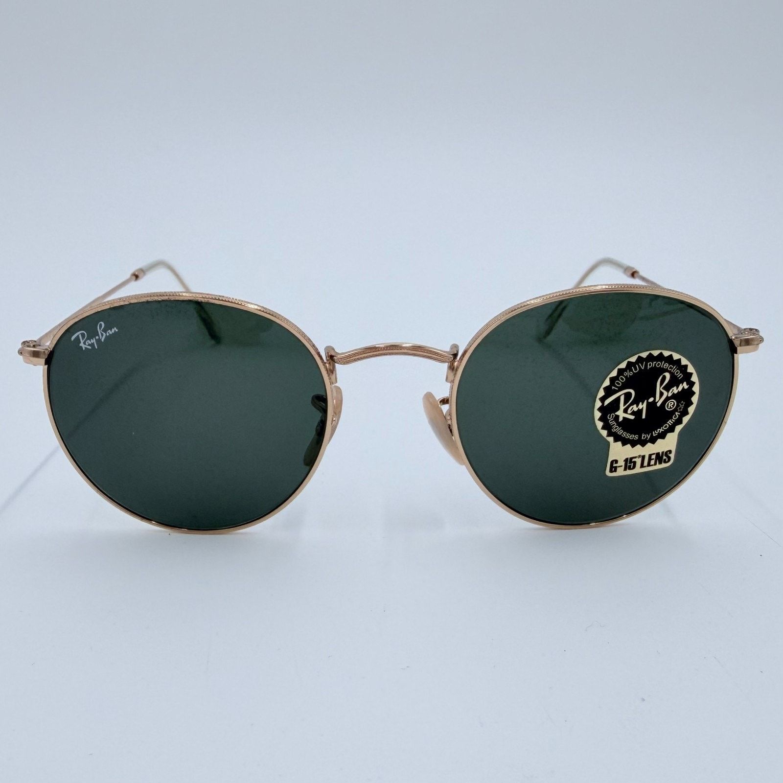 RayBan NEW Ray-Ban RB3447 Round Metal Arista Gold G-15 Green Size ONE SIZE - 1 Thumbnail