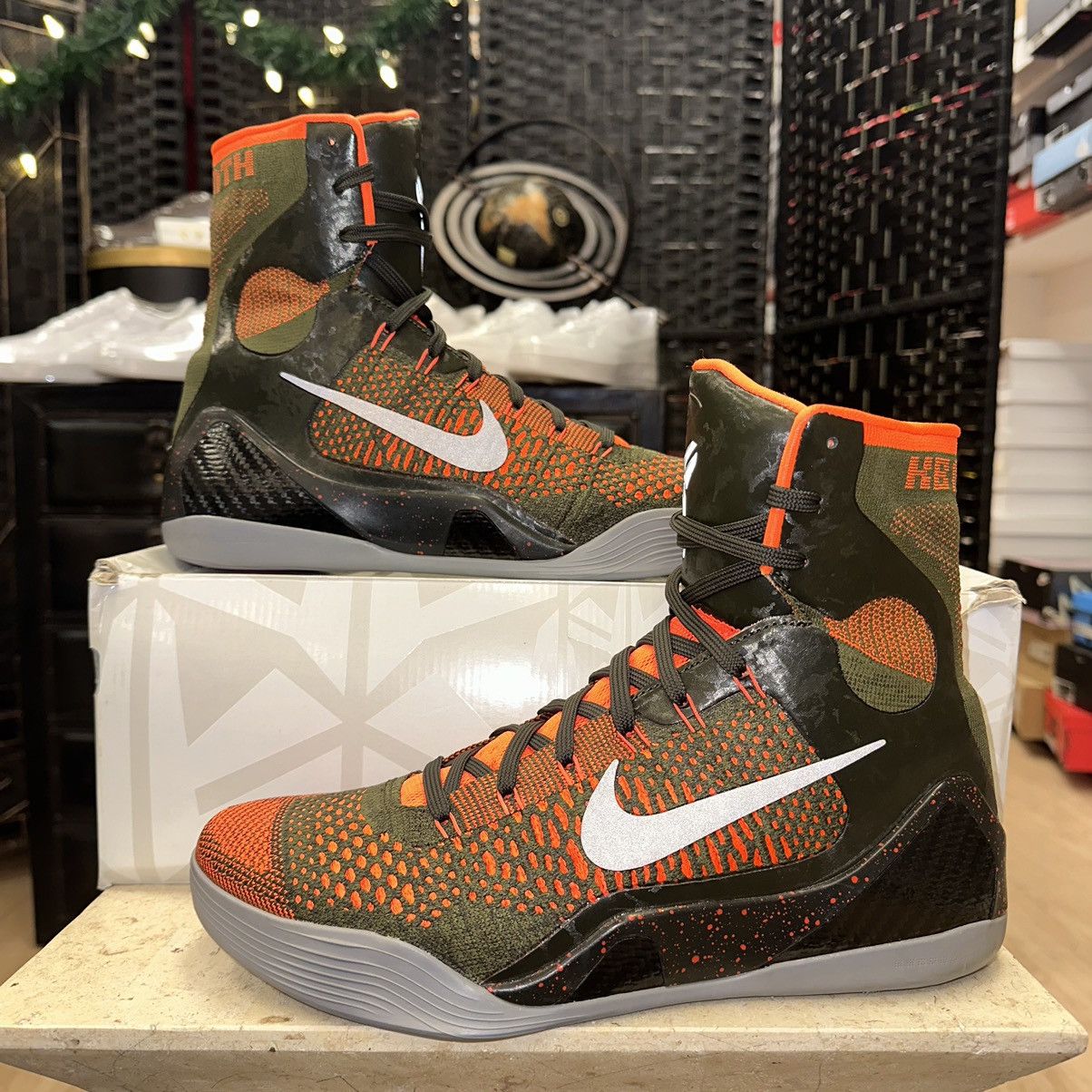 image of Nike Kobe 9 Ix Elite “Strategy/ Sequoia” Men’S Size 10.5 Shoes in Orange, Men's