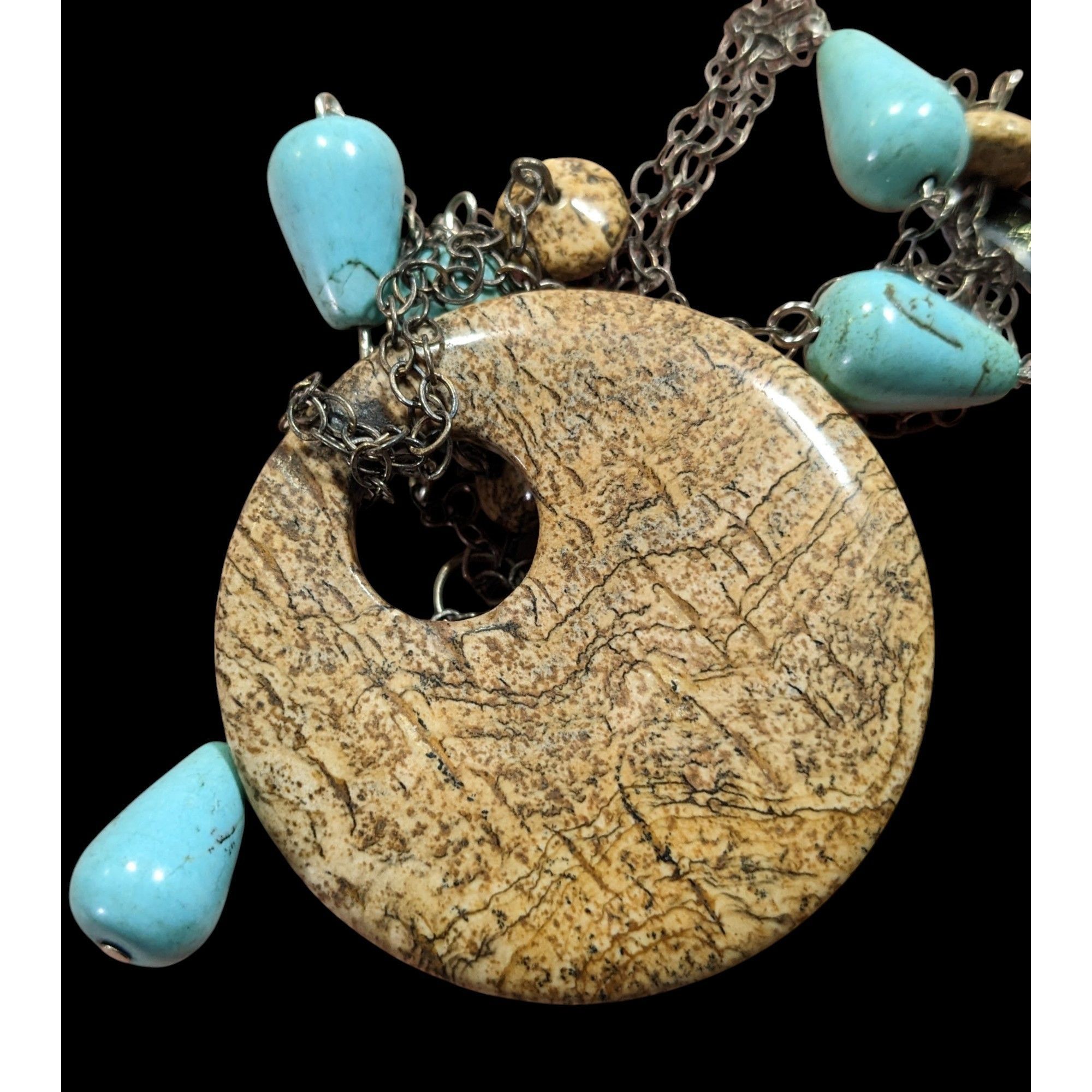 Other Bohemian Turquoise And Jasper Beaded Pendant Necklace Size ONE SIZE - 4 Thumbnail