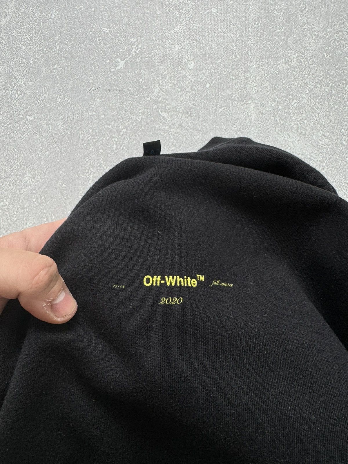 Designer × Off-White Off-White Black Sweatshirt Acrylic Arrow Big Logo Size US L / EU 52-54 / 3 - 9 Thumbnail