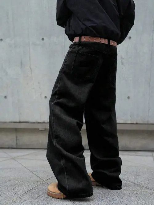 Japanese Brand × Vintage Skate Baggy Denim Jeans Wide leg Size US 34 / EU 50 - 3 Thumbnail