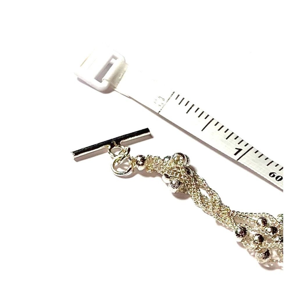 Other Sterling Silver Multi-Strand Bracelet W/Toggle Closure,Inter Size ONE SIZE - 3 Thumbnail