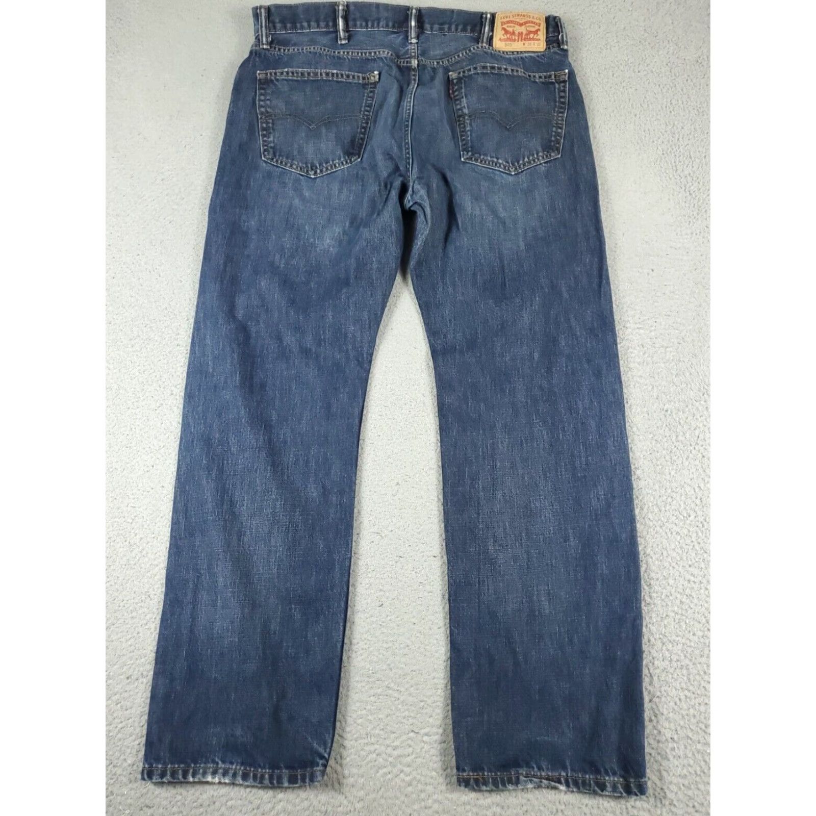 Levi's Levis 505 Mens 38x32 Extra Large XL Blue Casual Straight Leg Denim Jeans Pants Size US 38 / EU 54 - 6 Thumbnail