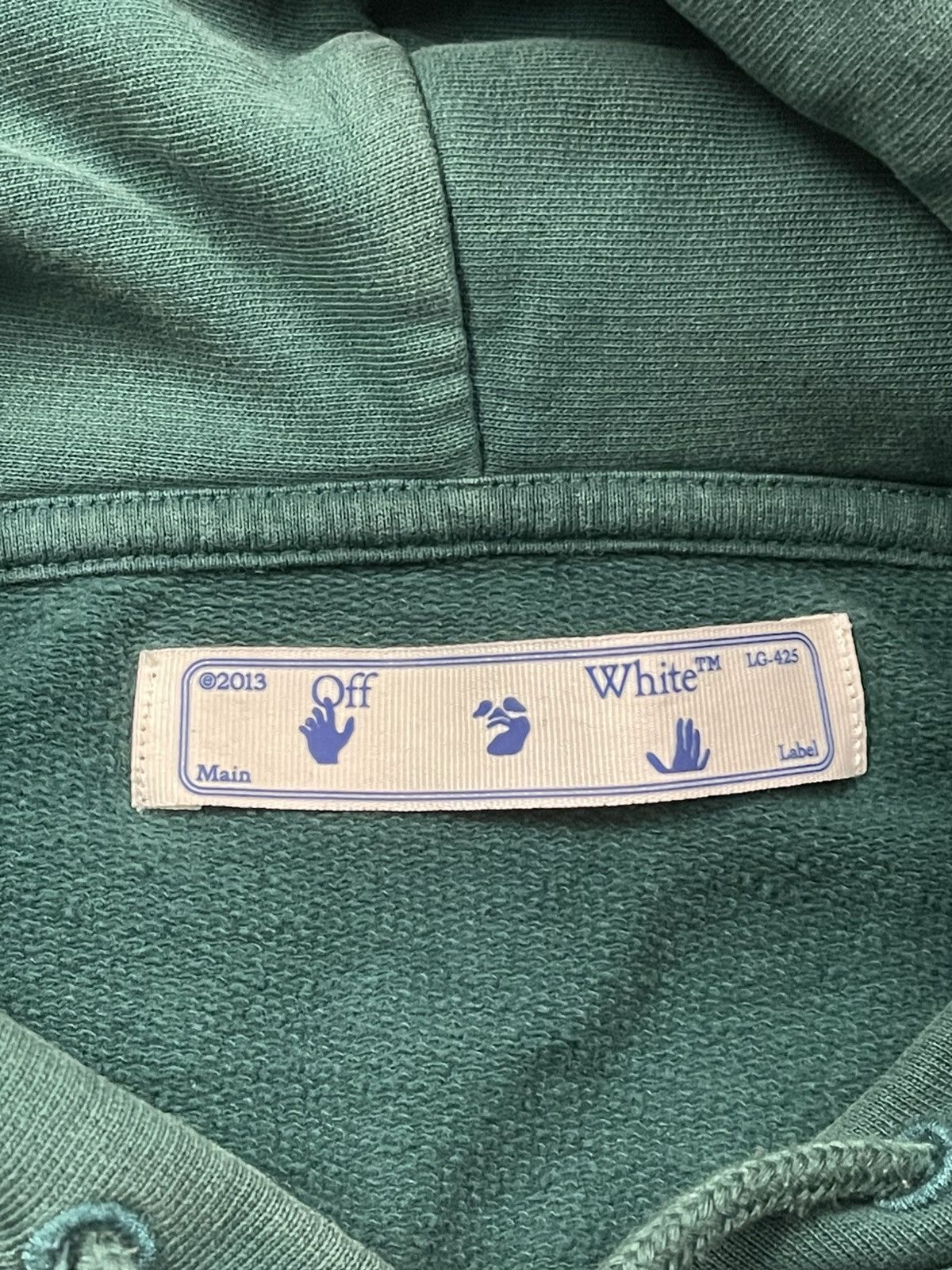 Off-White Size S - OFF-WHITE Oversize Caravaggio Painting Hoodie Green Size US S / EU 44-46 / 1 - 10 Thumbnail