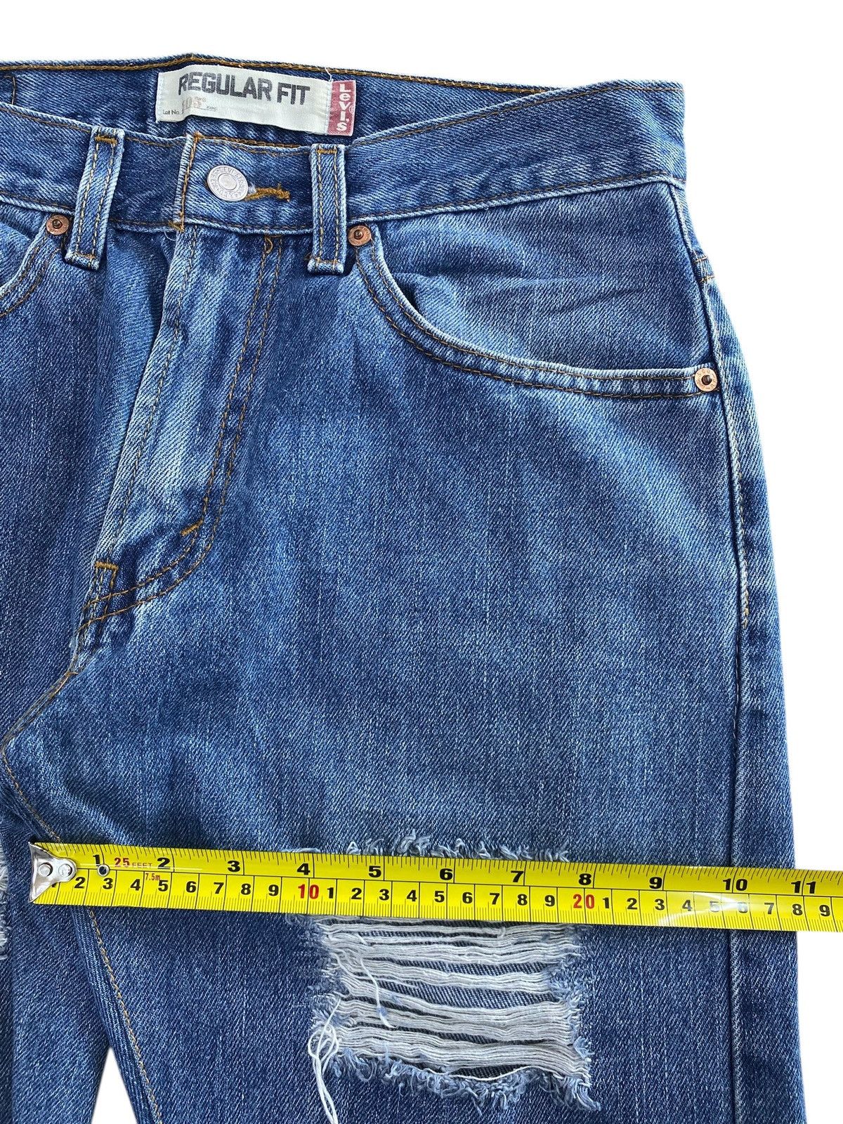 Levi's Levi’s Blue Wash Distressed Skinny Style Jean Size US 30 / EU 46 - 7 Thumbnail
