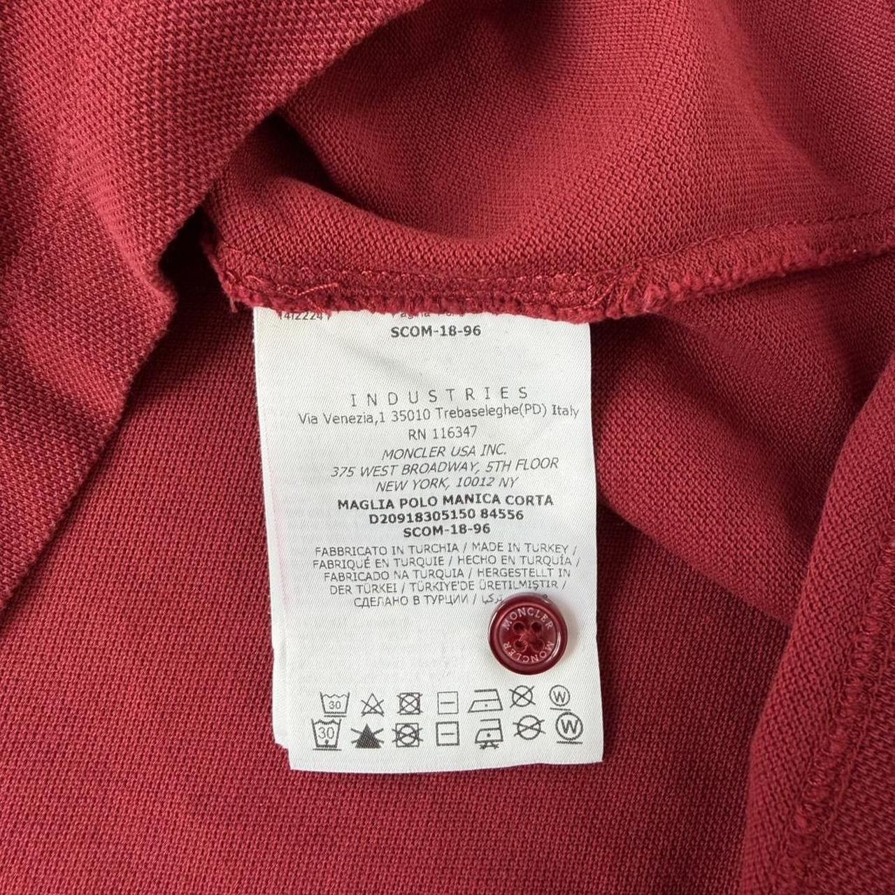 Moncler Moncler red polo shirt with arm logo Size US XL / EU 56 / 4 - 3 Thumbnail