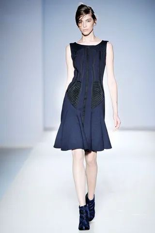 Alberta Ferretti Alberta Ferretti Blue A-Line Dress (IT 42 / US 6, M) Size M / US 6-8 / IT 42-44 - 1 Thumbnail