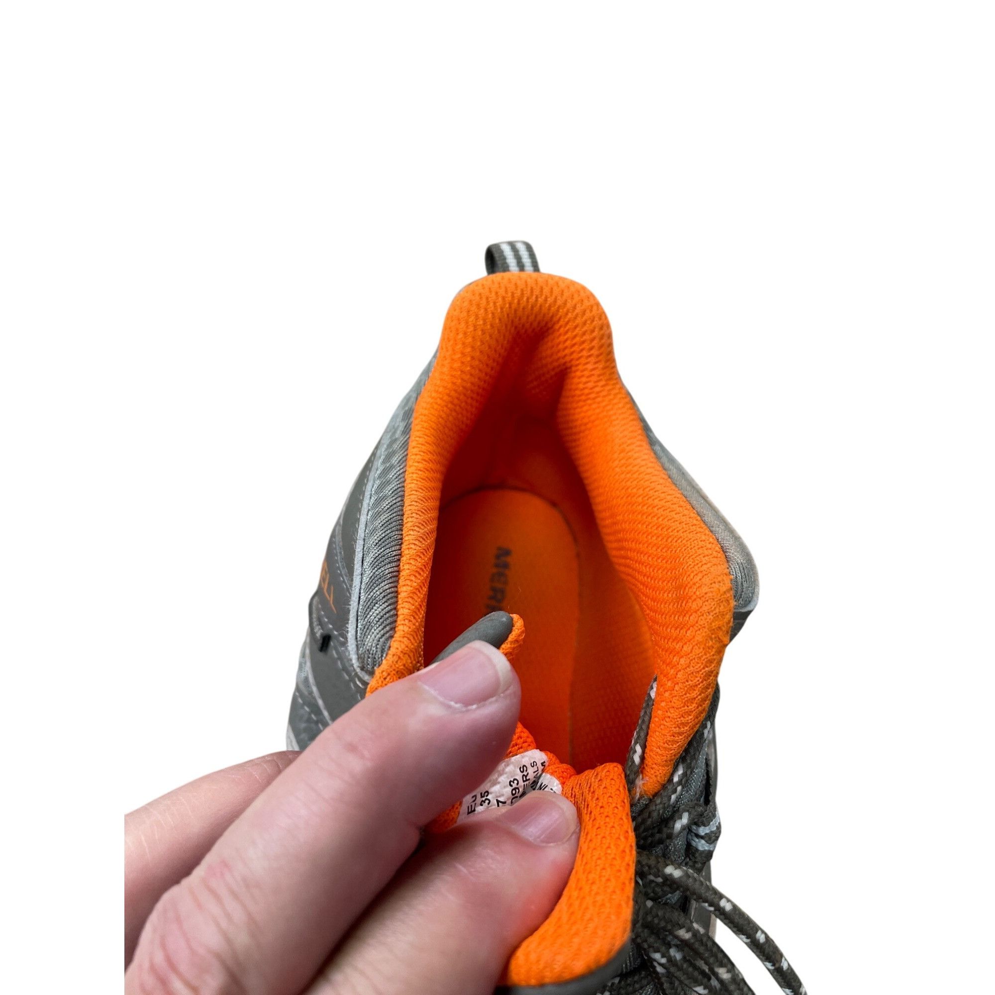 Merrell Merrell womans gray orange waterproof hiking hight top sneak Size US 5.5 / IT 35.5 - 9 Thumbnail