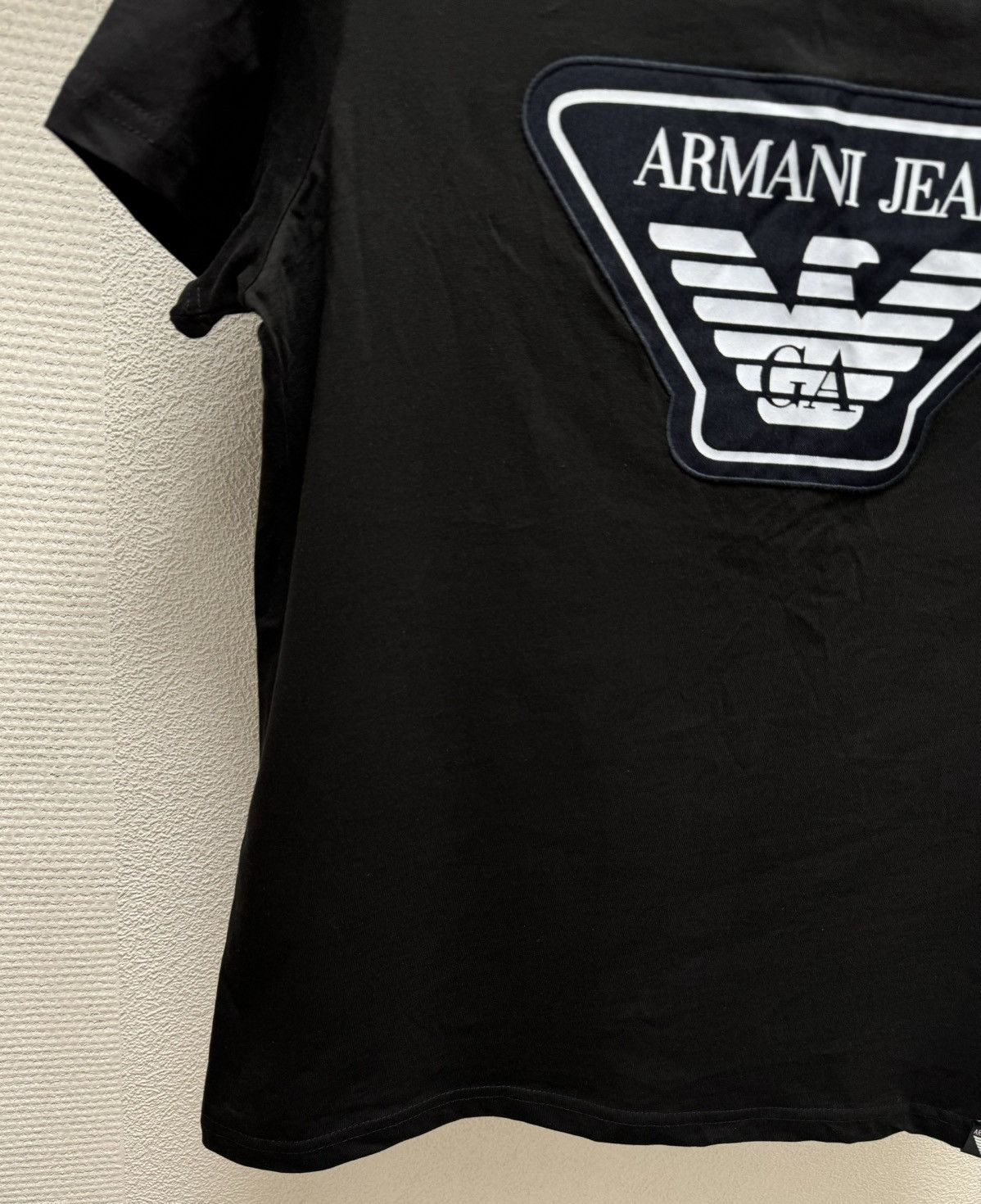 Armani Armani Jeans big logo t-shirt L sz Size US L / EU 52-54 / 3 - 4 Thumbnail