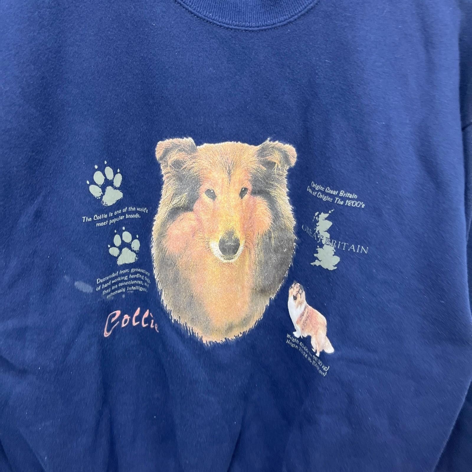 Tundra Vintage 90s Collie Dog Great Britain Cute Sweatshirt XL Size US XL / EU 56 / 4 - 2 Thumbnail