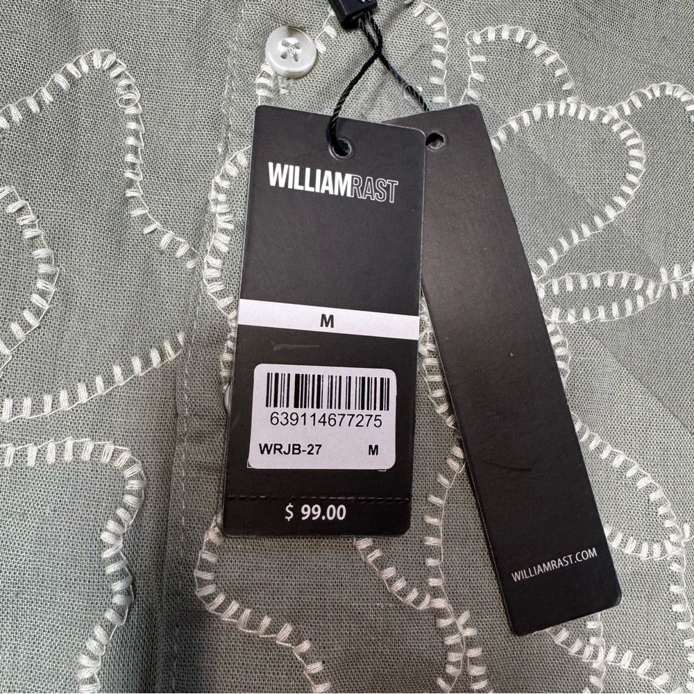 William Rast NWT New $99 William Rast Grey Floral Embroidered Cotton Shi Size US M / EU 48-50 / 2 - 7 Thumbnail