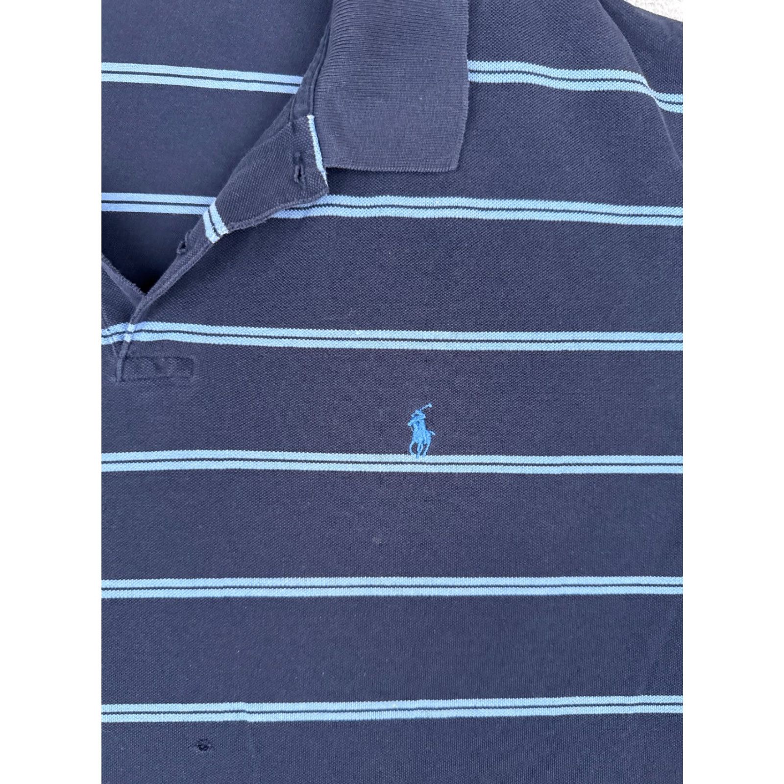 Ralph Lauren VINTAGE Polo Ralph Lauren Polo Shirt Men 2XL Blue 100% Cotton Slim Striped Polo Shirt Mens Size US XXL / EU 58 / 5 - 6 Thumbnail