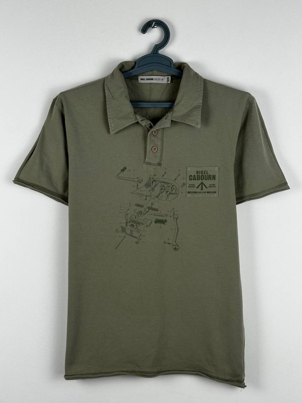 Nigel Cabourn Nigel Cabourn Utility Printed Polo Shirt Size US M / EU 48-50 / 2 - 2 Thumbnail