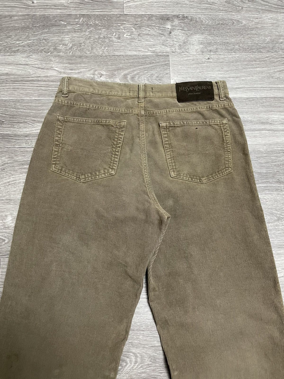 Yves Saint Laurent Vintage Yves Saint Laurent YSL Baige Corduroy Velvet Pants Size US 34 / EU 50 - 16 Thumbnail