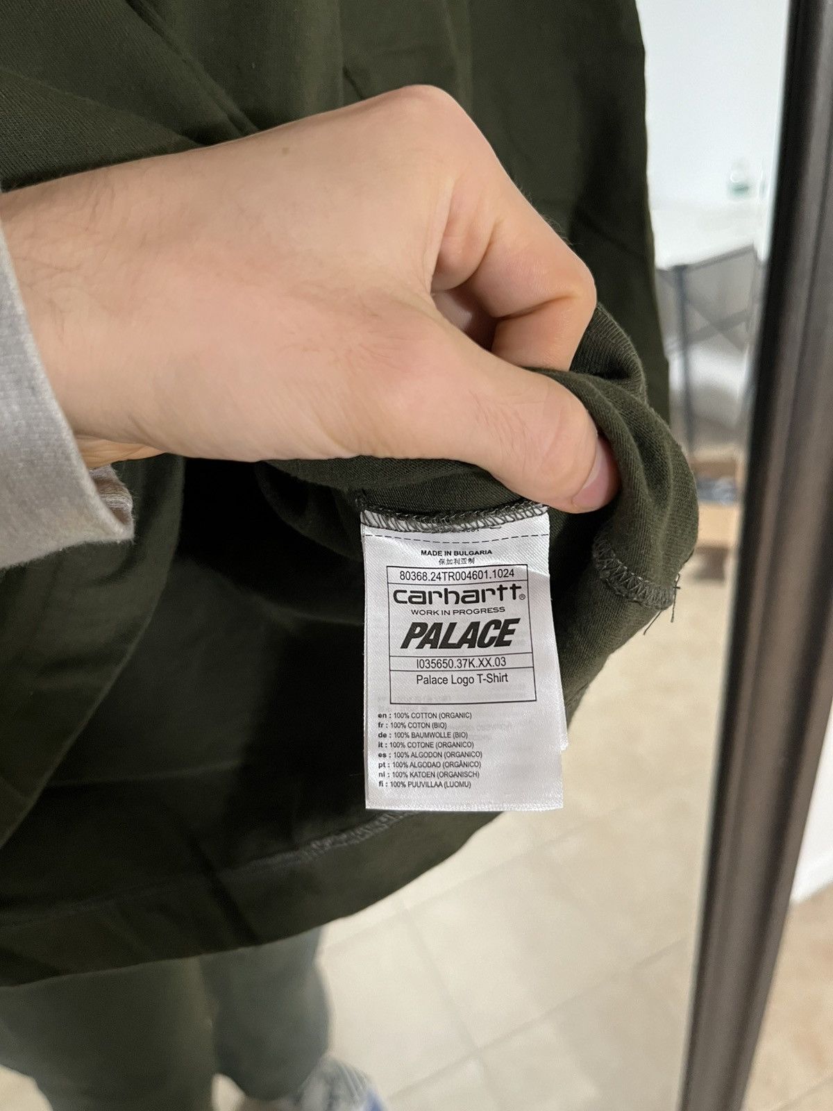 Carhartt Wip × Palace 2024 Palace x Carhartt WIP Logo Long-Sleeve 'Plant' green Size US M / EU 48-50 / 2 - 4 Thumbnail