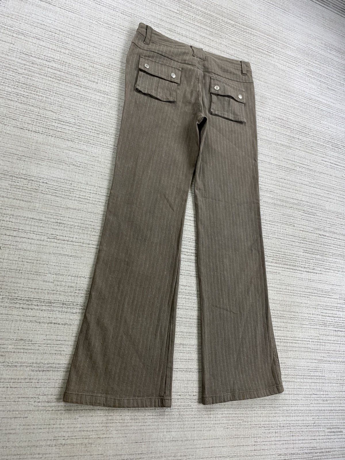 If Six Was Nine × Japanese Brand × Vintage Vintage Flared Johnpionir Jeans Harringbone Bush Pants Size US 29 - 5 Thumbnail