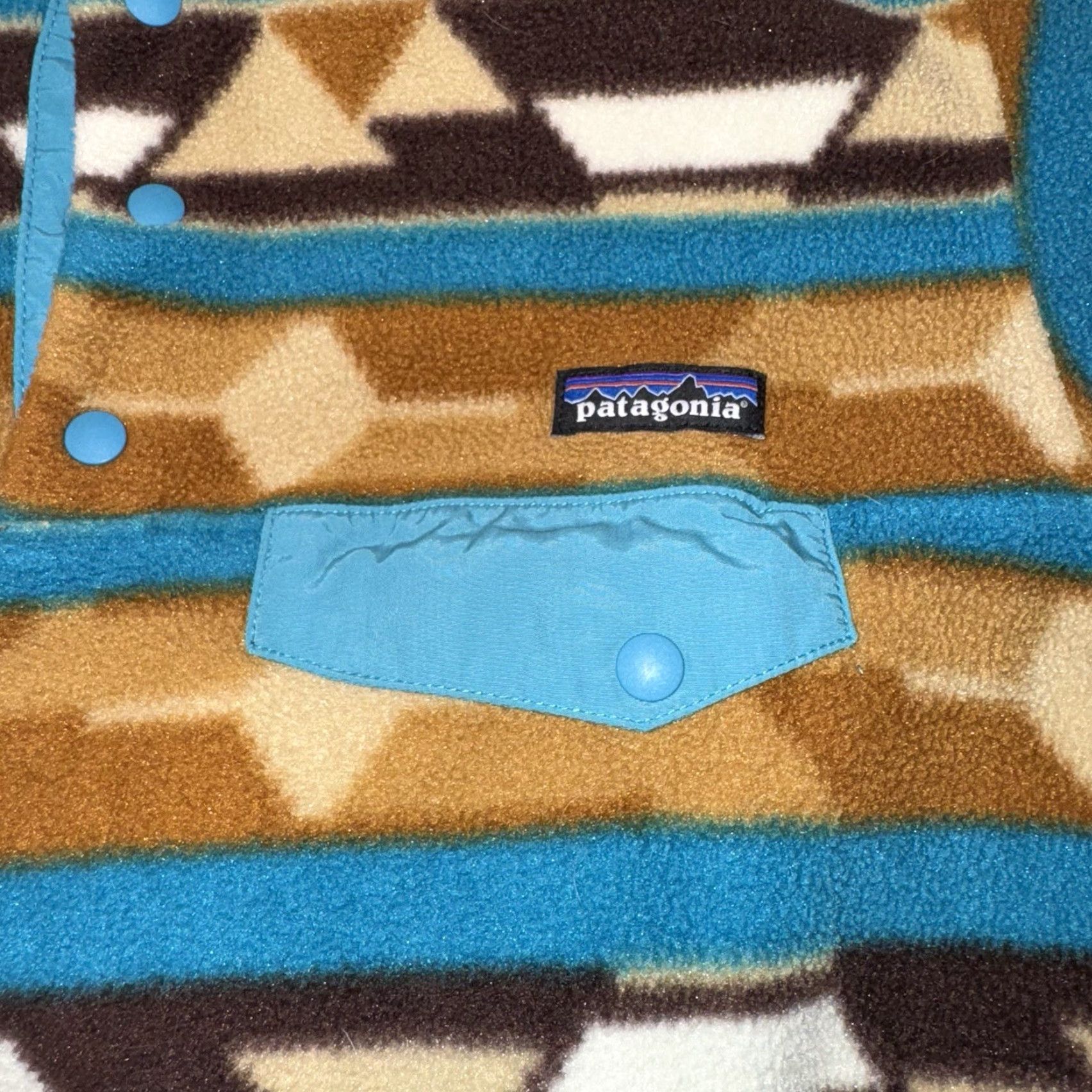 Patagonia Patagonia Womens Size Small Synchilla Snap T Fleece Pullover Aztec Southwestern Pullover Shirt Womens Size S / US 4 / IT 40 - 3 Thumbnail