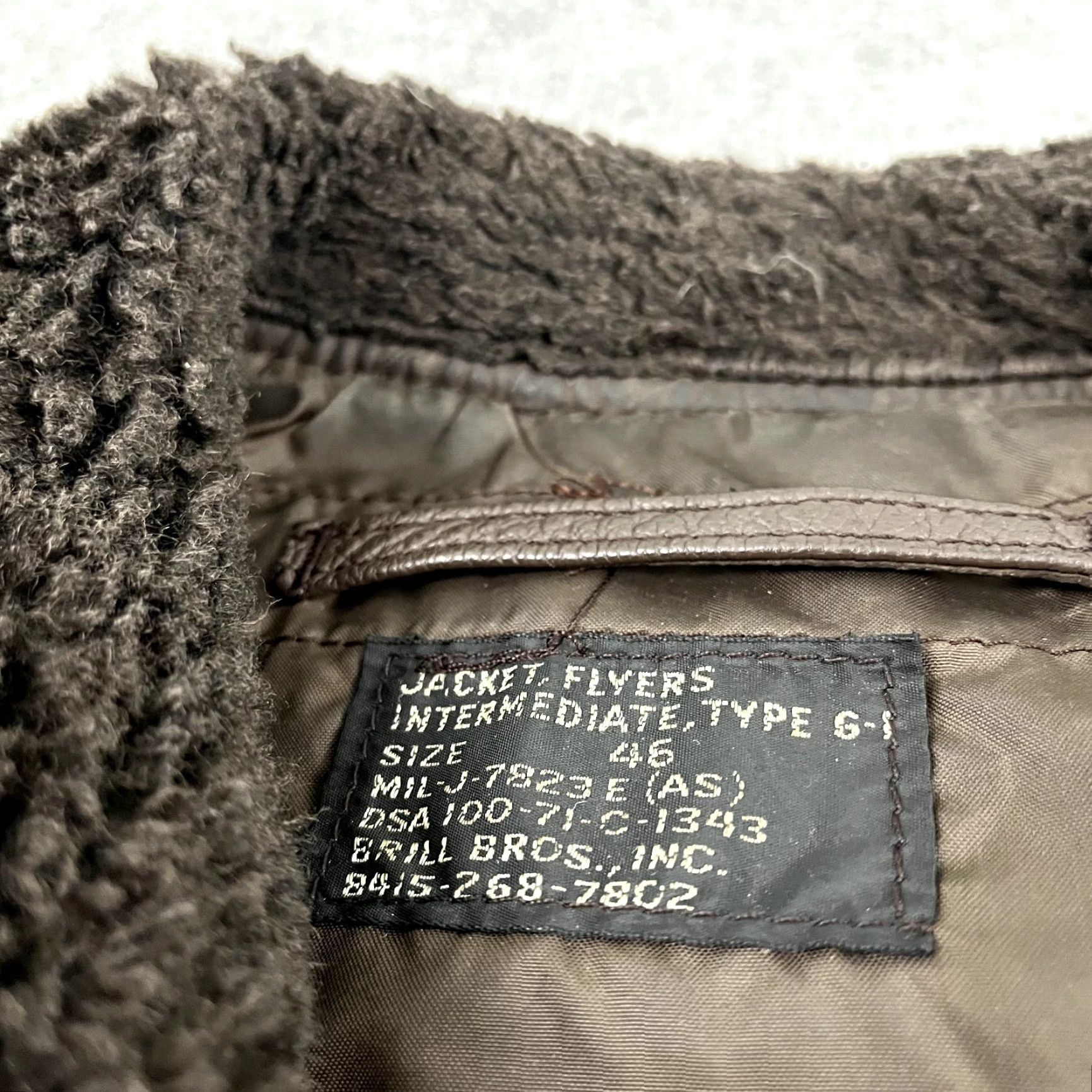 Vintage VINTAGE Brill Bros Leather Jacket Adult 46 Brown Bomber G-1 Jacket Men Regular Size 46 Brown Leather Size US S / EU 44-46 / 1 - 2 Thumbnail