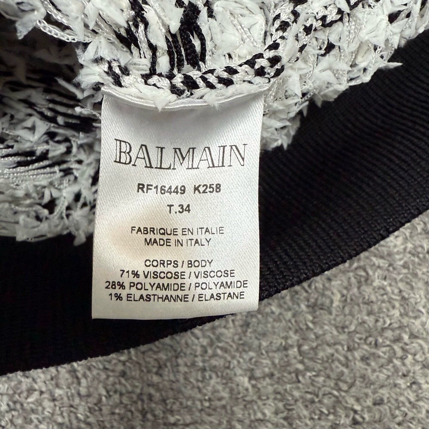 Balmain Balmain Coco-style houndstooth bodycon dress 34 MINT Size XS / US 0-2 / IT 36-38 - 4 Thumbnail