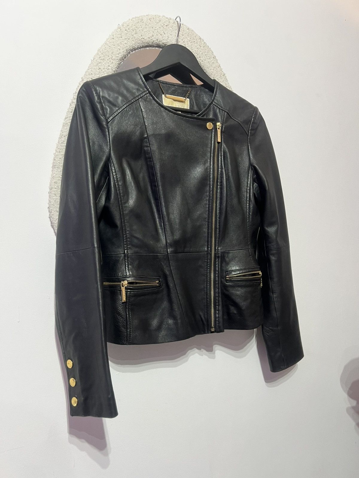 Michael Kors Michael Kors Leather Jacket Size S / US 4 / IT 40 - 2 Thumbnail
