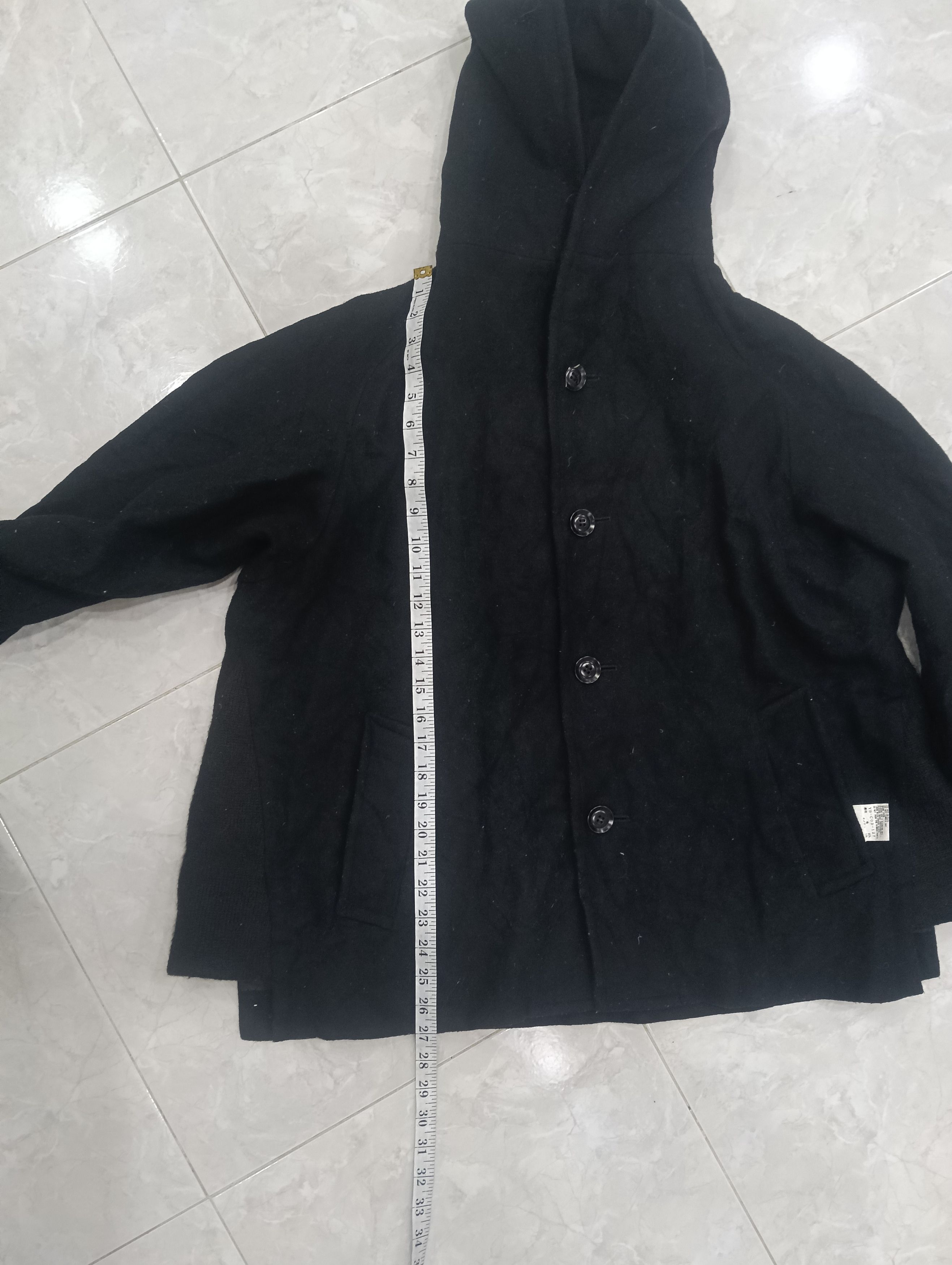 Yohji Yamamoto Y'S Cropped Wool Hooded Jacket Size US M / EU 48-50 / 2 - 18 Thumbnail