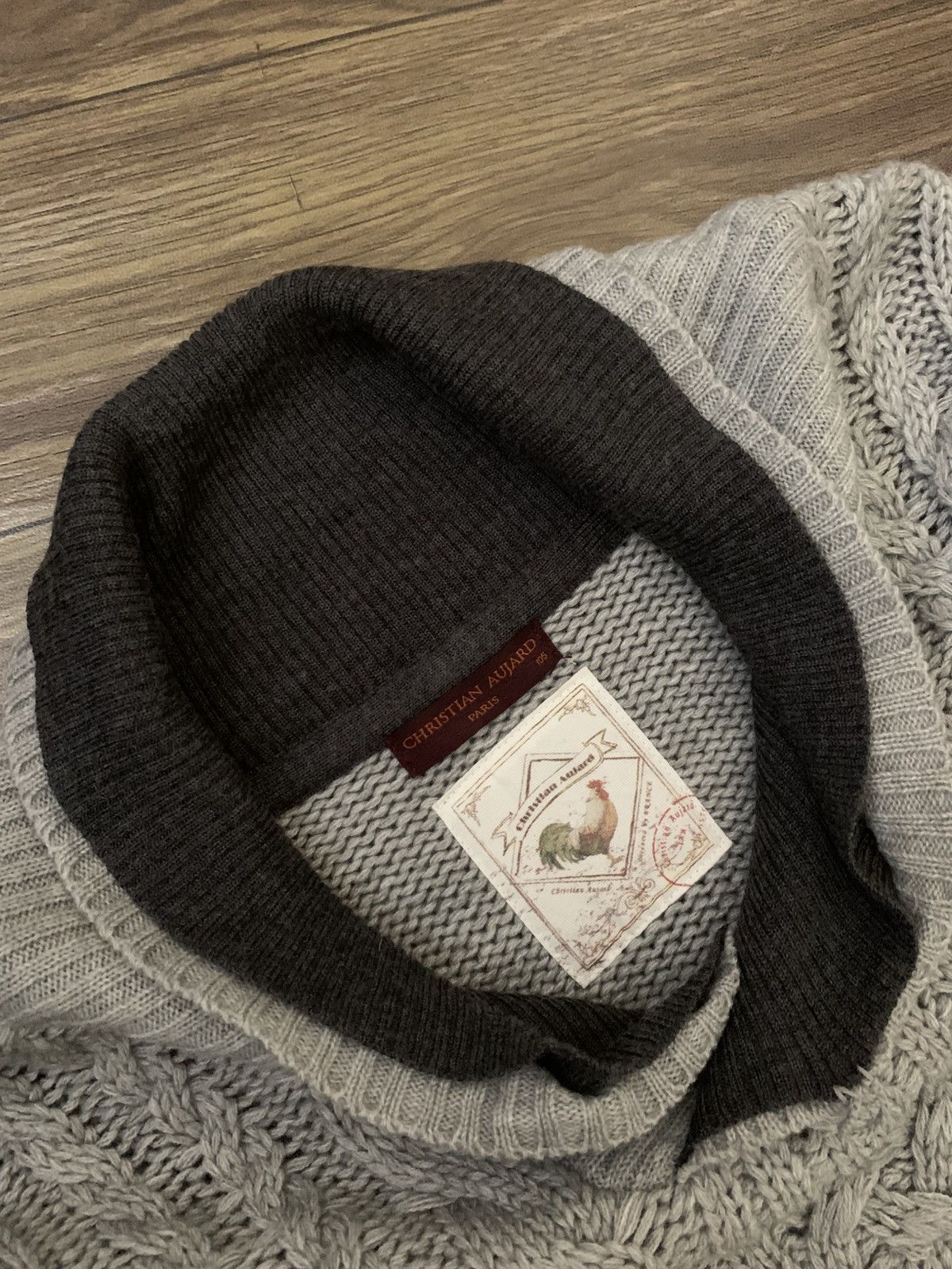 Japanese Brand Knitwear CHRISTIAN AUJARD Sweatshirt Paris Vintage Size US XL / EU 56 / 4 - 4 Thumbnail