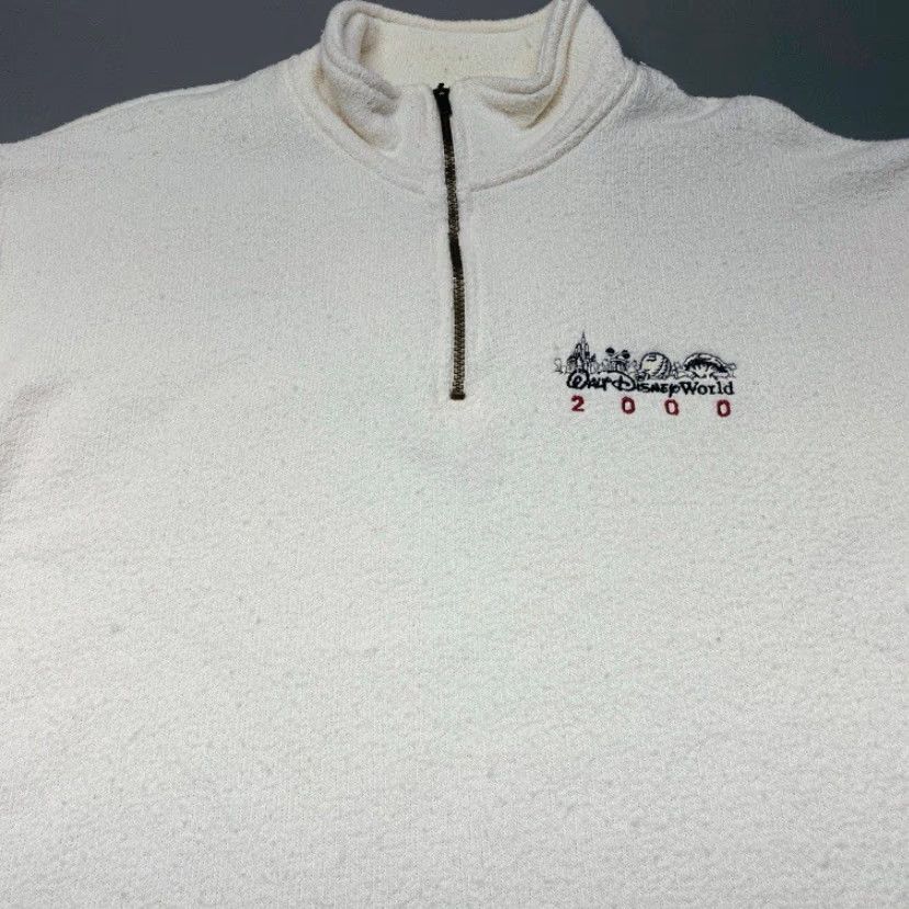 Disney VINTAGE Disney Pullover Sweatshirt Logo Walt Disney World Epcot Mickey Mouse Cream Ivory Size L Men United States Size US L / EU 52-54 / 3 - 5 Thumbnail