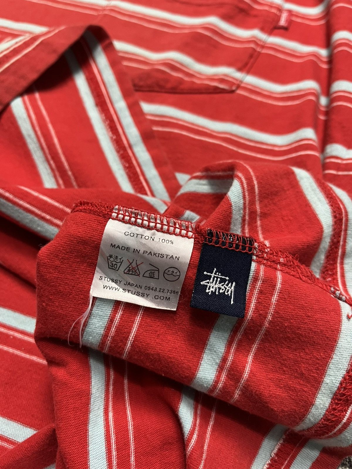 Stussy Stussy Stripe Pocket T-Shirts Size US XXL / EU 58 / 5 - 4 Thumbnail