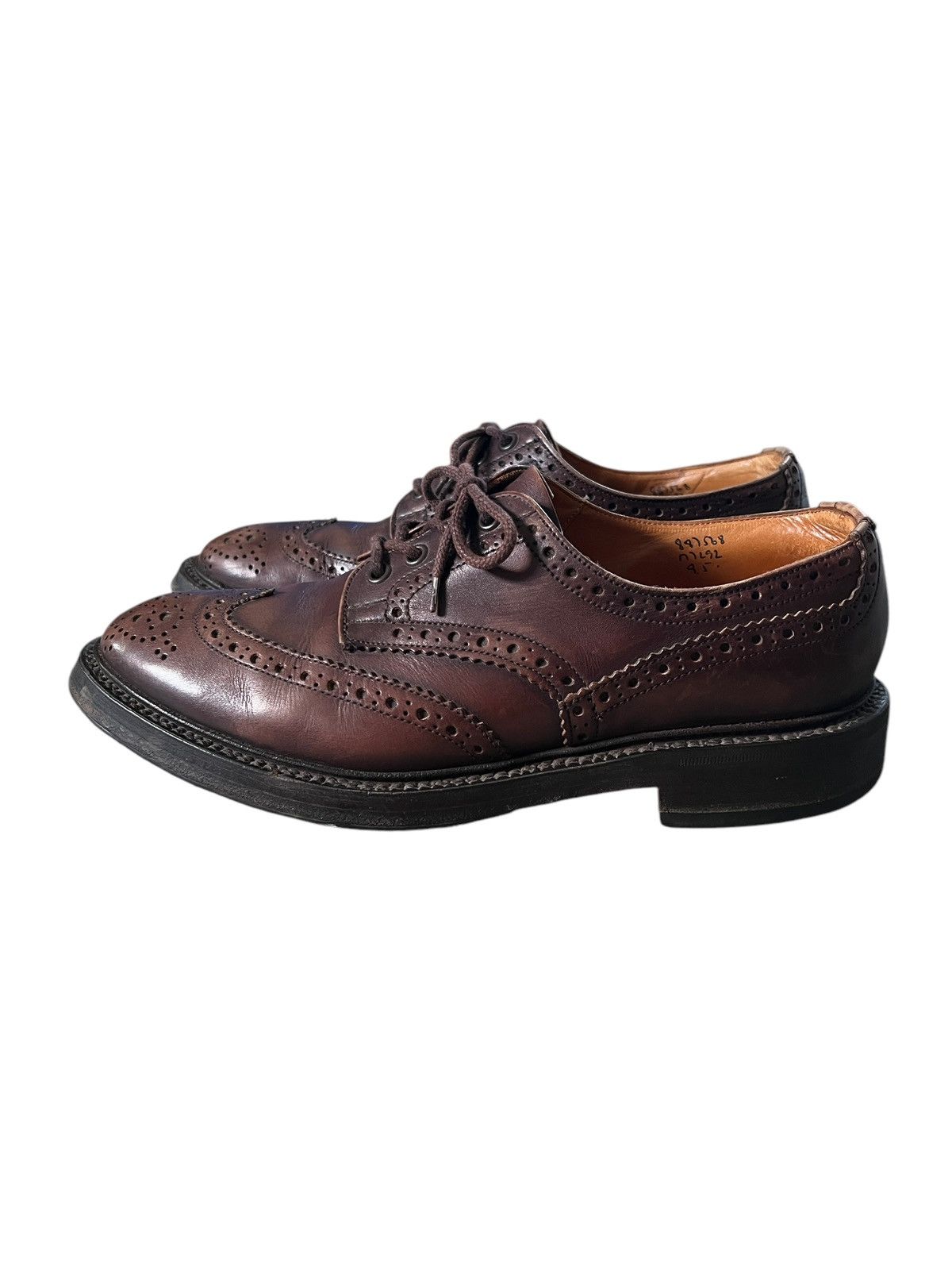 Tricker's Tricker’s 🏴󠁧󠁢󠁥󠁮󠁧󠁿 Espresso Burnished Bourton Country Shoe Size US 10.5 / EU 43-44 - 6 Thumbnail