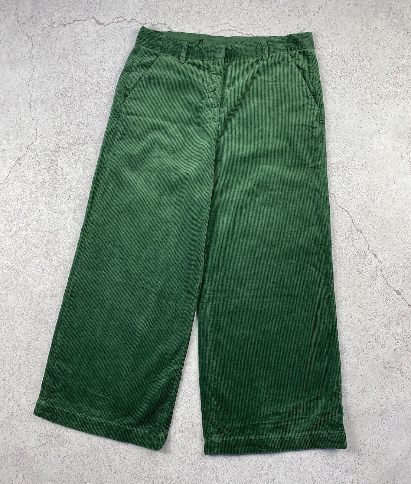 Aspesi Aspesi Womens Cotton Corduroy Wide Cropped Pants Size 28" / US 6 / IT 42 - 2 Thumbnail