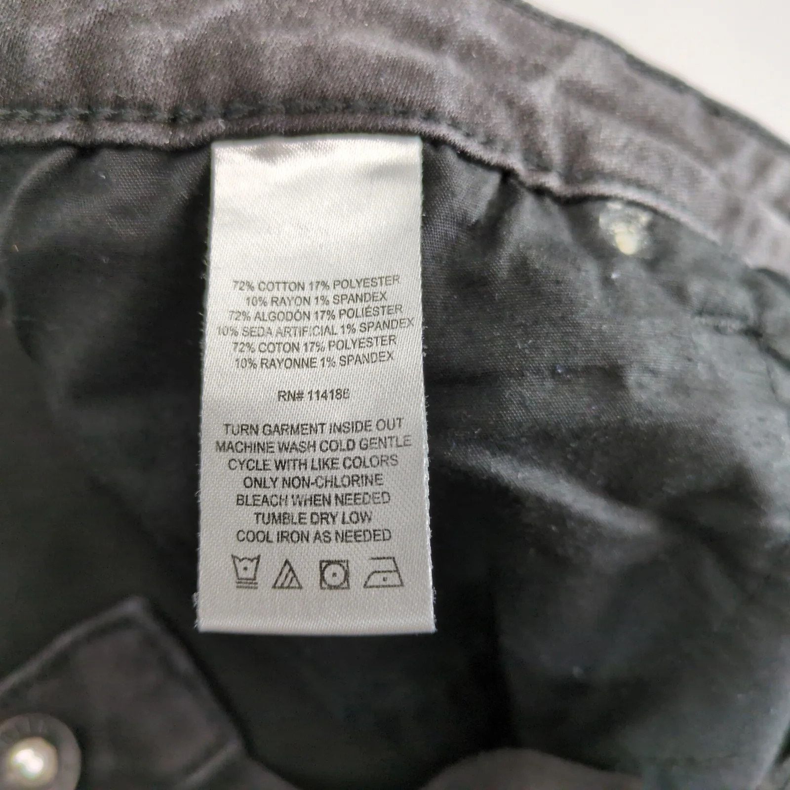 Other Faith Black Jeans Women's 12 "Have Faith" 30x28" High Rise Size 34" / US 12 / IT 48 - 4 Thumbnail