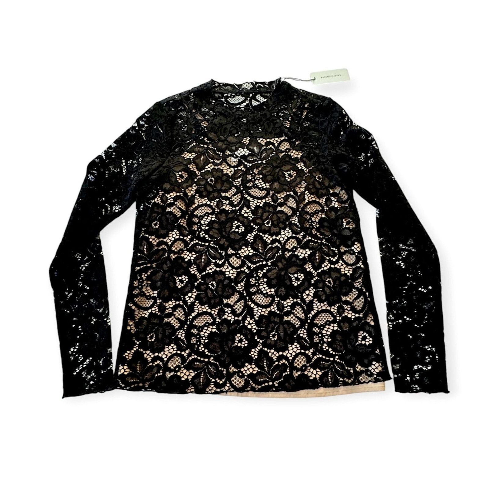 Brochu Walker Brochu Walker Donne Crewneck Floral Lace Top Black Size XS Size XS / US 0-2 / IT 36-38 - 5 Thumbnail