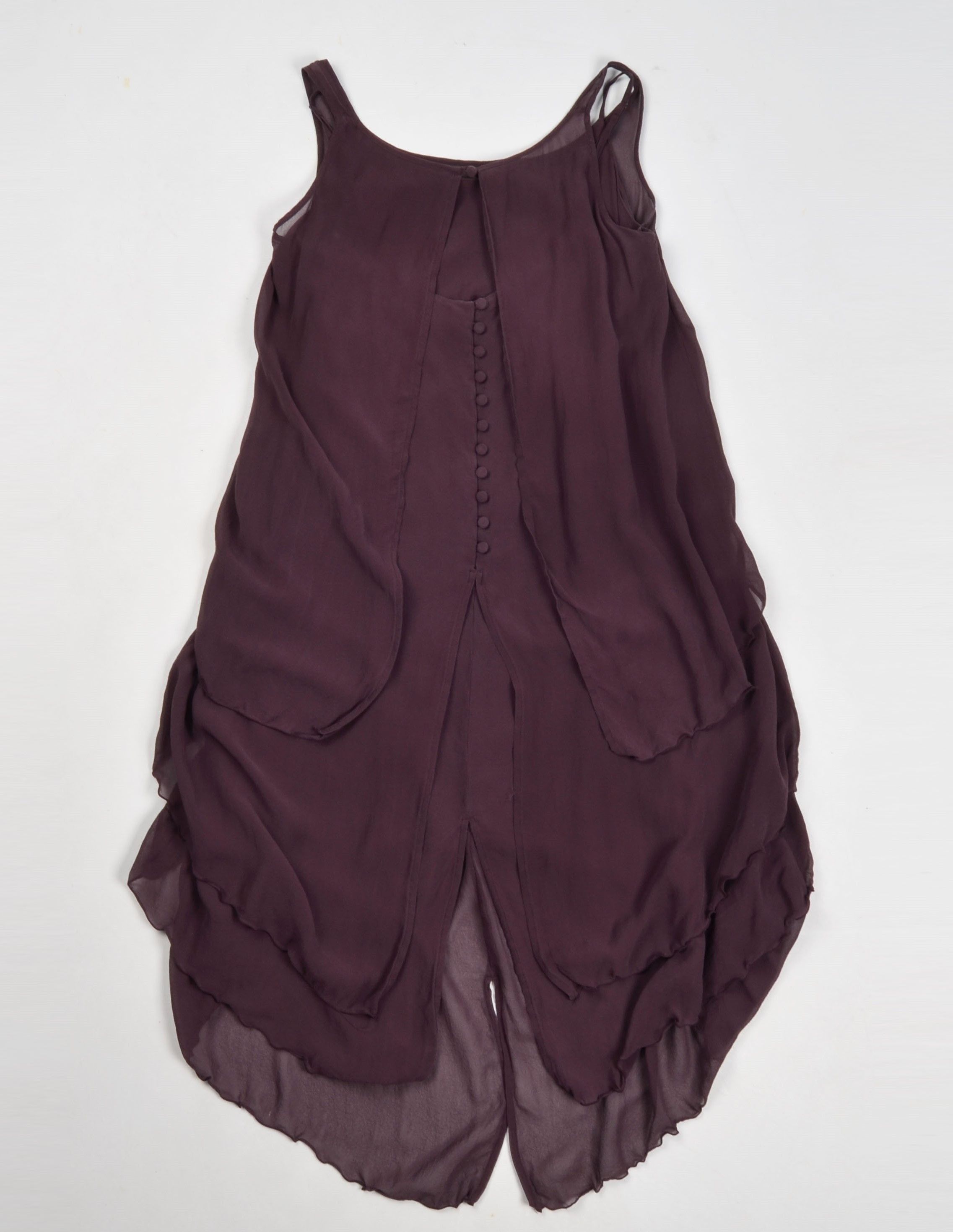 Designer × H&M × Karl Lagerfeld Karl Lagerfeld For H&M Burgundy Silk Flared Mini Dress Size M / US 6-8 / IT 42-44 - 11 Thumbnail