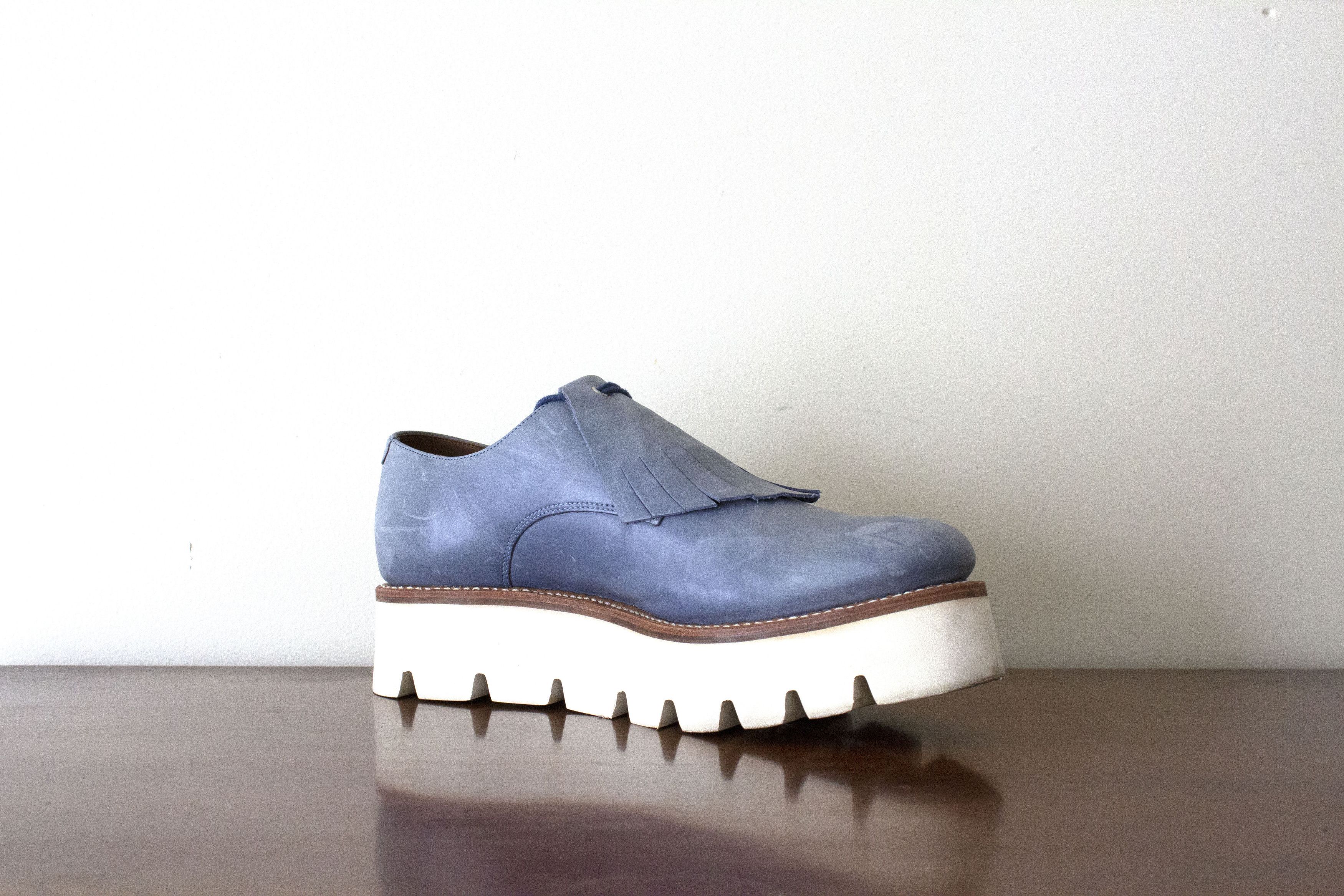 Grenson Grenson Light Blue Tassel Platform Loafer Size US 10 / IT 40 - 4 Thumbnail