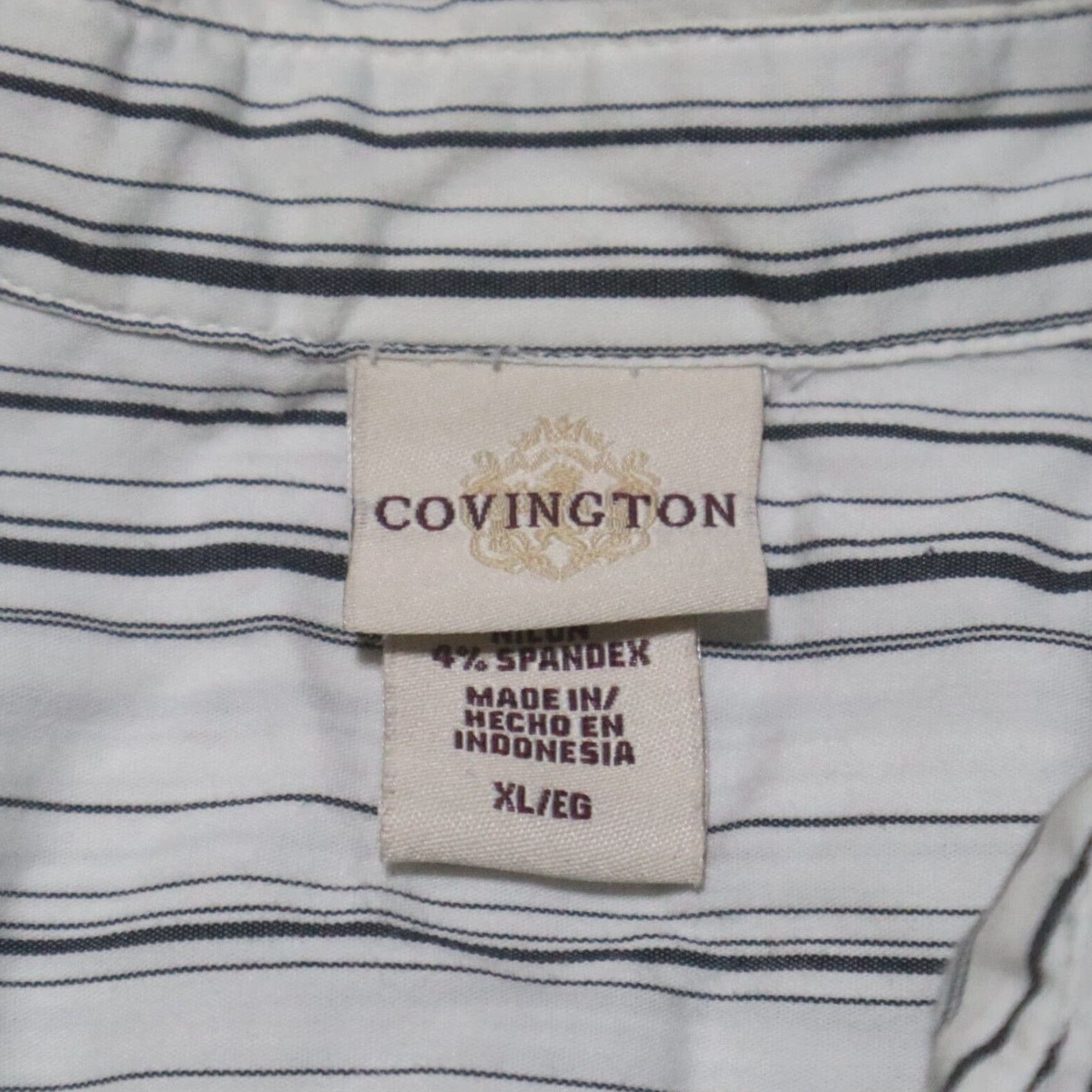 Vintage Covington Shirt White Striped Tunic Top Blouse Adult XL Size XL / US 12-14 / IT 48-50 - 4 Thumbnail