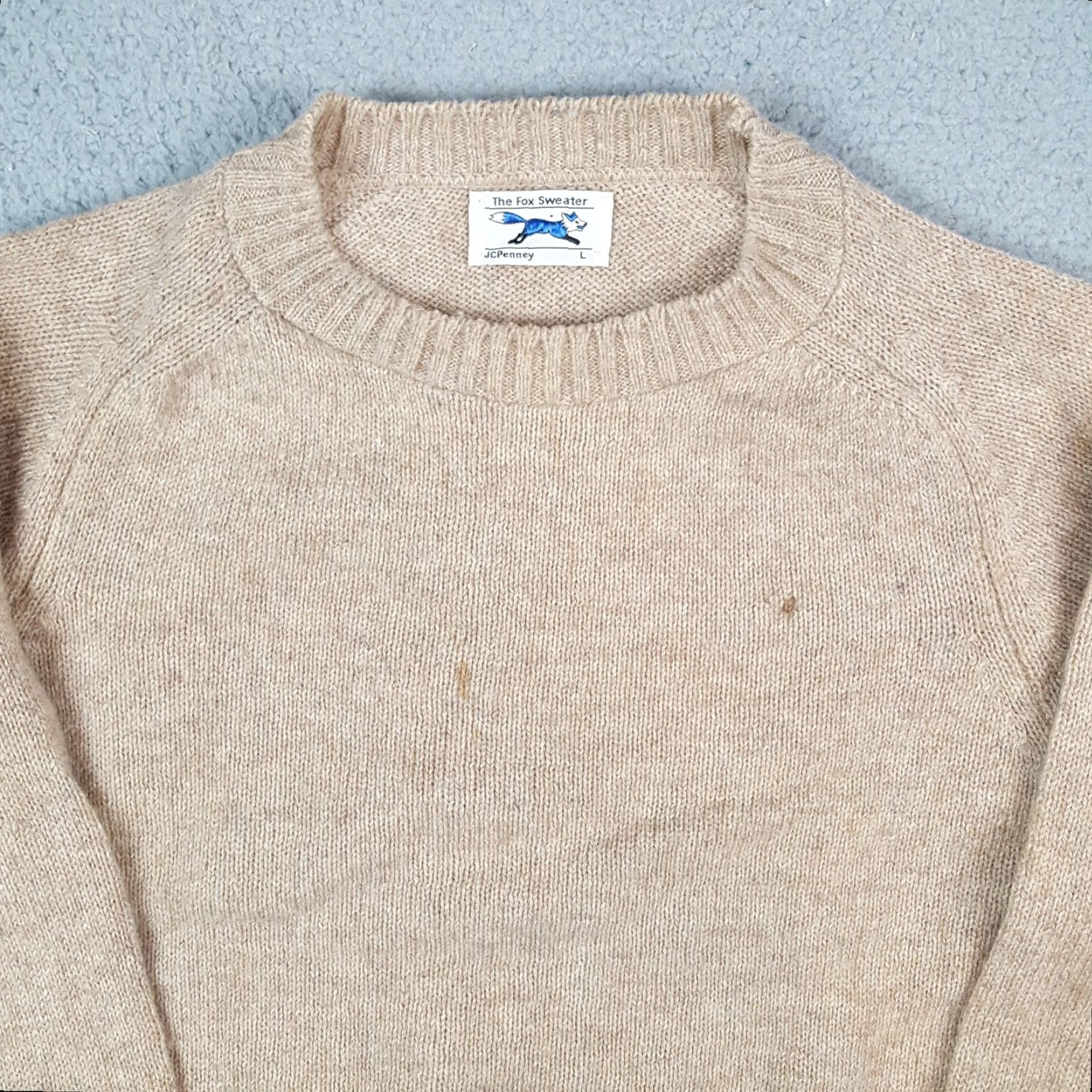 JCPenney Vintage JCPenney 80s Men's Beige Knit Pullover Sweater Size Small Casual Grunge Preppy Fall Winter Size US S / EU 44-46 / 1 - 2 Thumbnail